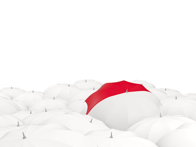 White umbrellas with flag. Download flag icon of Indonesia at PNG format