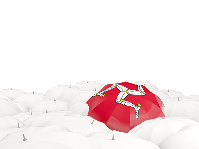 White umbrellas with flag. Download flag icon of Isle of Man at PNG format