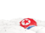 North Korea. White umbrellas with flag. Download icon.