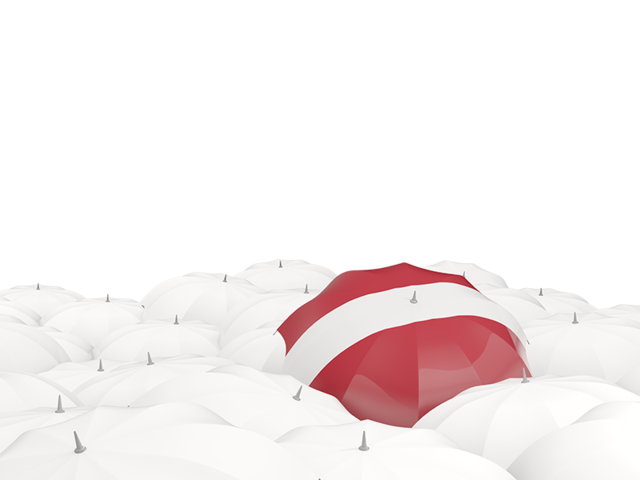 White umbrellas with flag. Download flag icon of Latvia at PNG format