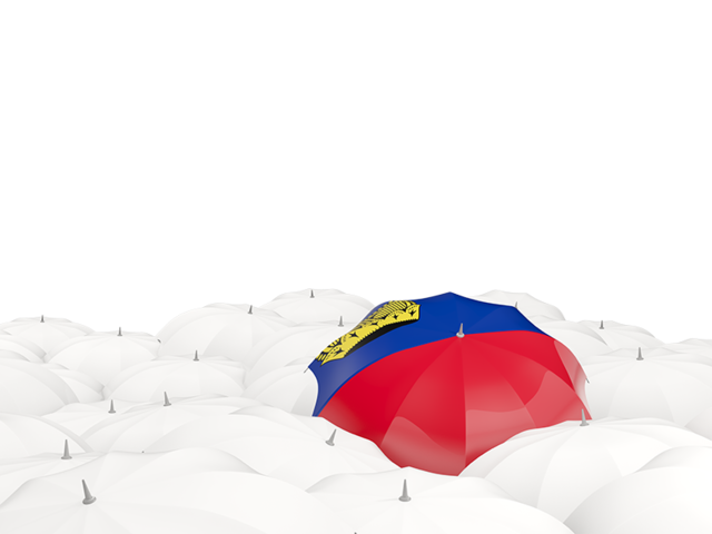 White umbrellas with flag. Download flag icon of Liechtenstein at PNG format