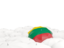 Lithuania. White umbrellas with flag. Download icon.
