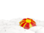 Македония. Белые зонтики с флагом. Скачать иконку.