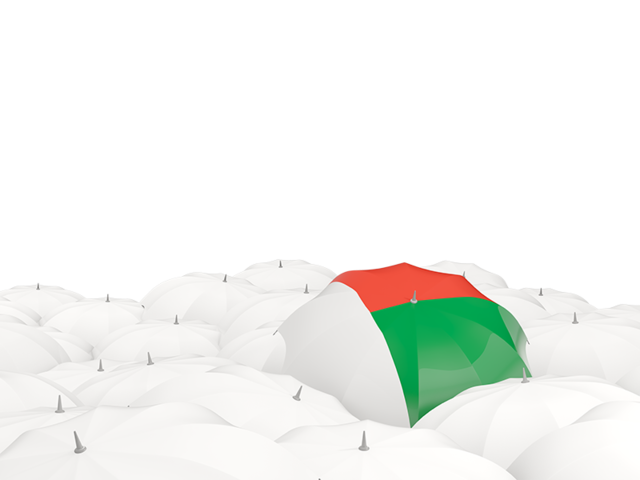 White umbrellas with flag. Download flag icon of Madagascar at PNG format