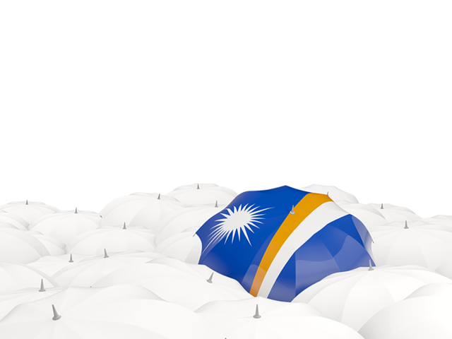 White umbrellas with flag. Download flag icon of Marshall Islands at PNG format