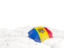 Moldova. White umbrellas with flag. Download icon.