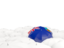 Montserrat. White umbrellas with flag. Download icon.
