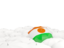 Niger. White umbrellas with flag. Download icon.