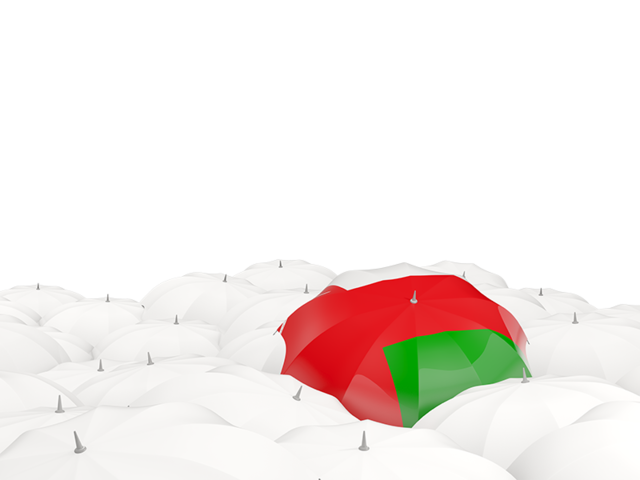 White umbrellas with flag. Download flag icon of Oman at PNG format