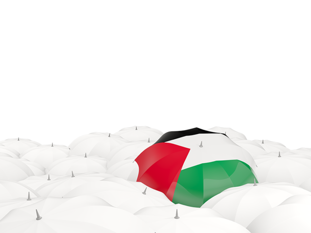White umbrellas with flag. Download flag icon of Palestinian territories at PNG format