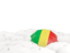 Republic of the Congo. White umbrellas with flag. Download icon.