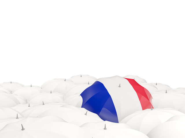 White umbrellas with flag. Download flag icon of Reunion at PNG format