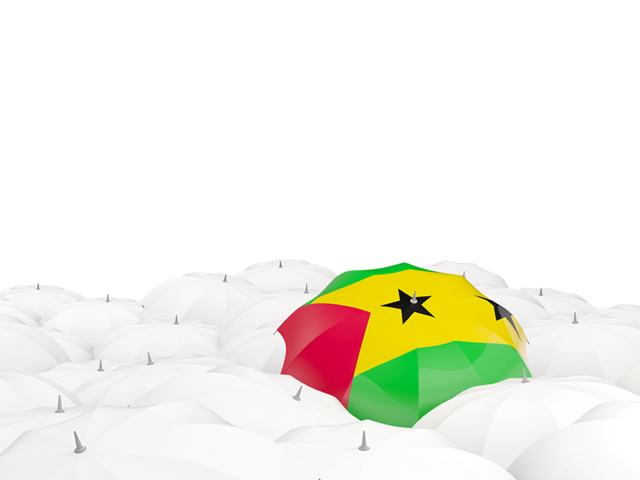 White umbrellas with flag. Download flag icon of Sao Tome and Principe at PNG format