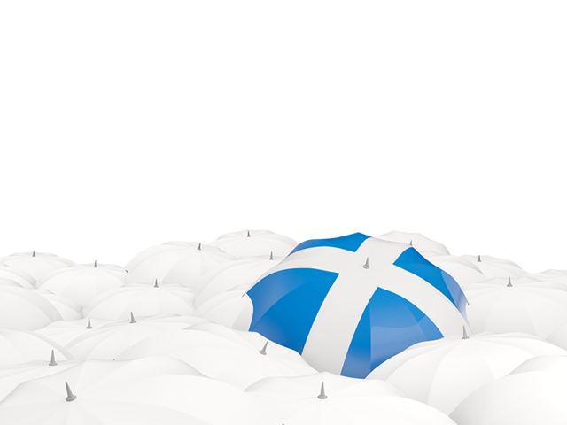 White umbrellas with flag. Download flag icon of Scotland at PNG format