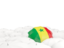 Сенегал. Белые зонтики с флагом. Скачать иконку.