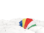 Seychelles. White umbrellas with flag. Download icon.