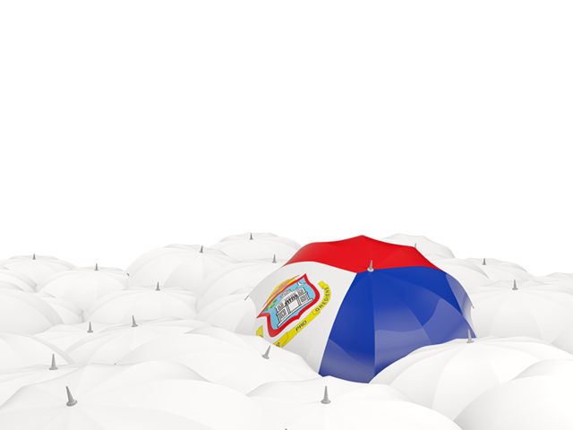 White umbrellas with flag. Download flag icon of Sint Maarten at PNG format