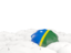 Solomon Islands. White umbrellas with flag. Download icon.