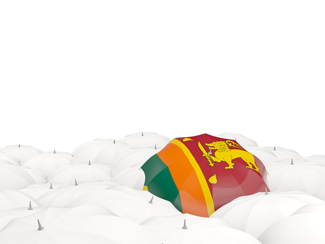 White umbrellas with flag. Download flag icon of Sri Lanka at PNG format