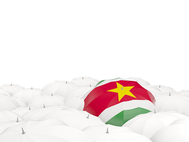 White umbrellas with flag. Download flag icon of Suriname at PNG format