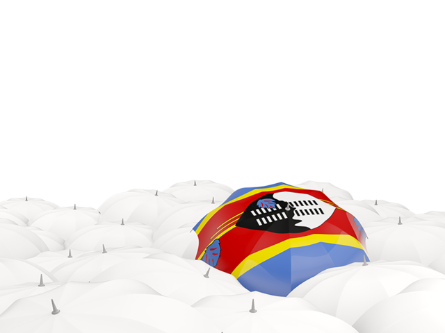 White umbrellas with flag. Download flag icon of Swaziland at PNG format