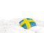 Швеция. Белые зонтики с флагом. Скачать иконку.