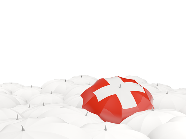 White umbrellas with flag. Download flag icon of Switzerland at PNG format