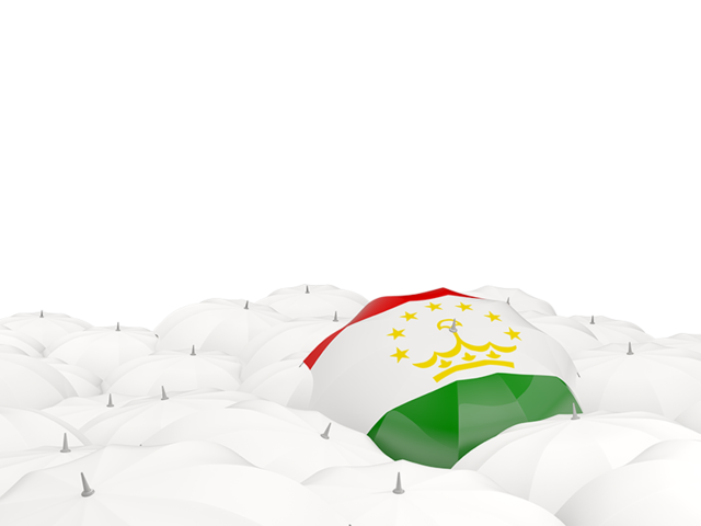 White umbrellas with flag. Download flag icon of Tajikistan at PNG format