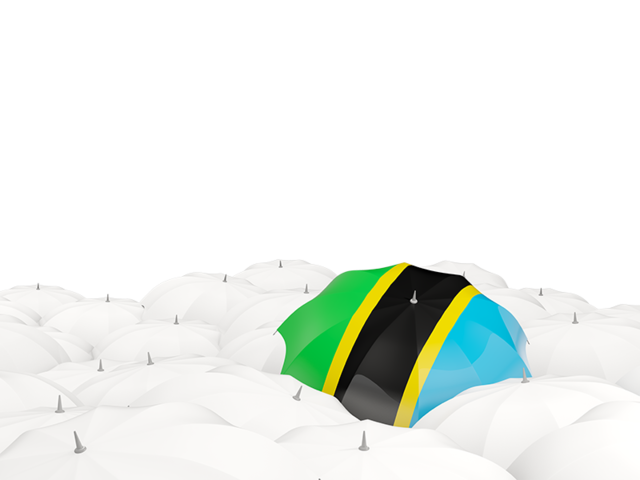 White umbrellas with flag. Download flag icon of Tanzania at PNG format