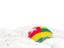 Togo. White umbrellas with flag. Download icon.