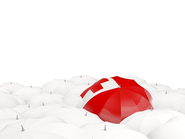 White umbrellas with flag. Download flag icon of Tonga at PNG format
