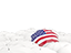 United States of America. White umbrellas with flag. Download icon.