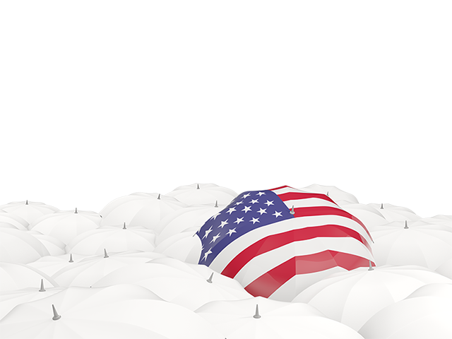 White umbrellas with flag. Download flag icon of United States of America at PNG format