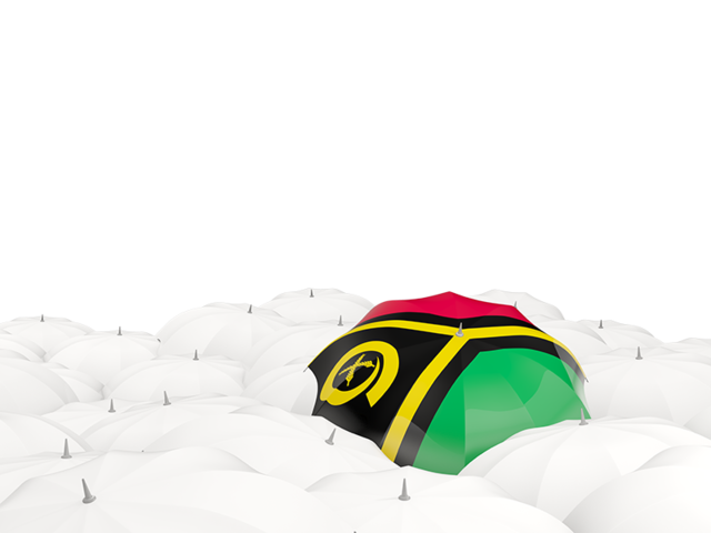 White umbrellas with flag. Download flag icon of Vanuatu at PNG format