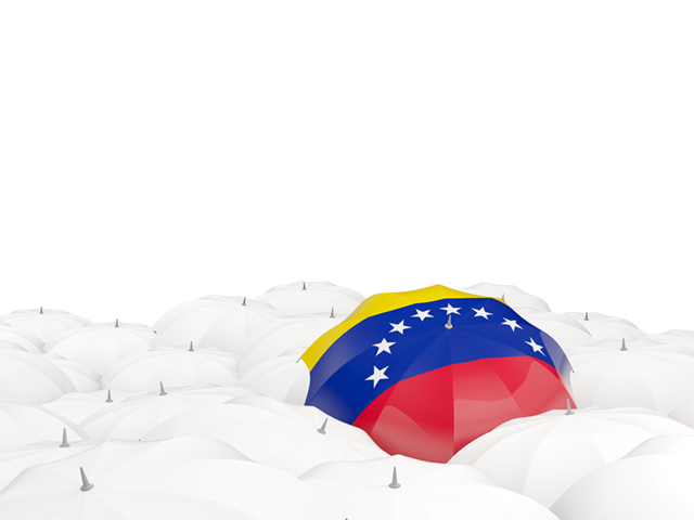 White umbrellas with flag. Download flag icon of Venezuela at PNG format