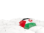 Western Sahara. White umbrellas with flag. Download icon.