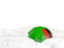 Zambia. White umbrellas with flag. Download icon.